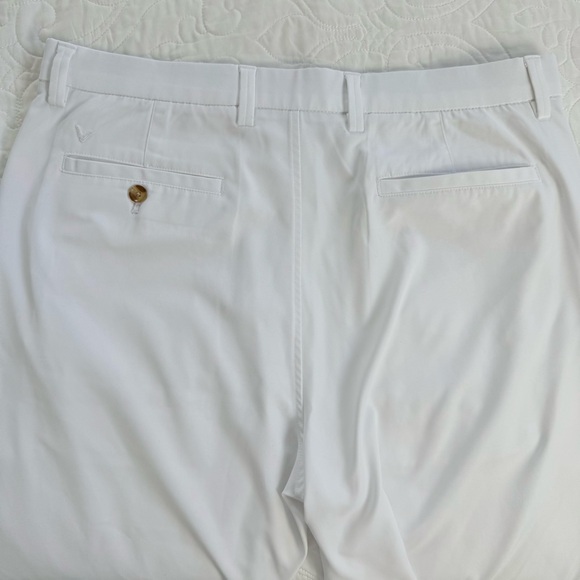 Callaway Golf Performance White Chino Flat Front Trouser Pants Men's 36 X 34 EUC - Picture 7 of 12